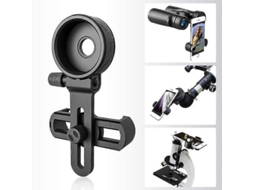 Suporte Telemóvel, Adaptador Universal Para Telemóvel, Borracha Macia Para Binóculos, Binóculos Monoculares, Plástico, Metal, Preto