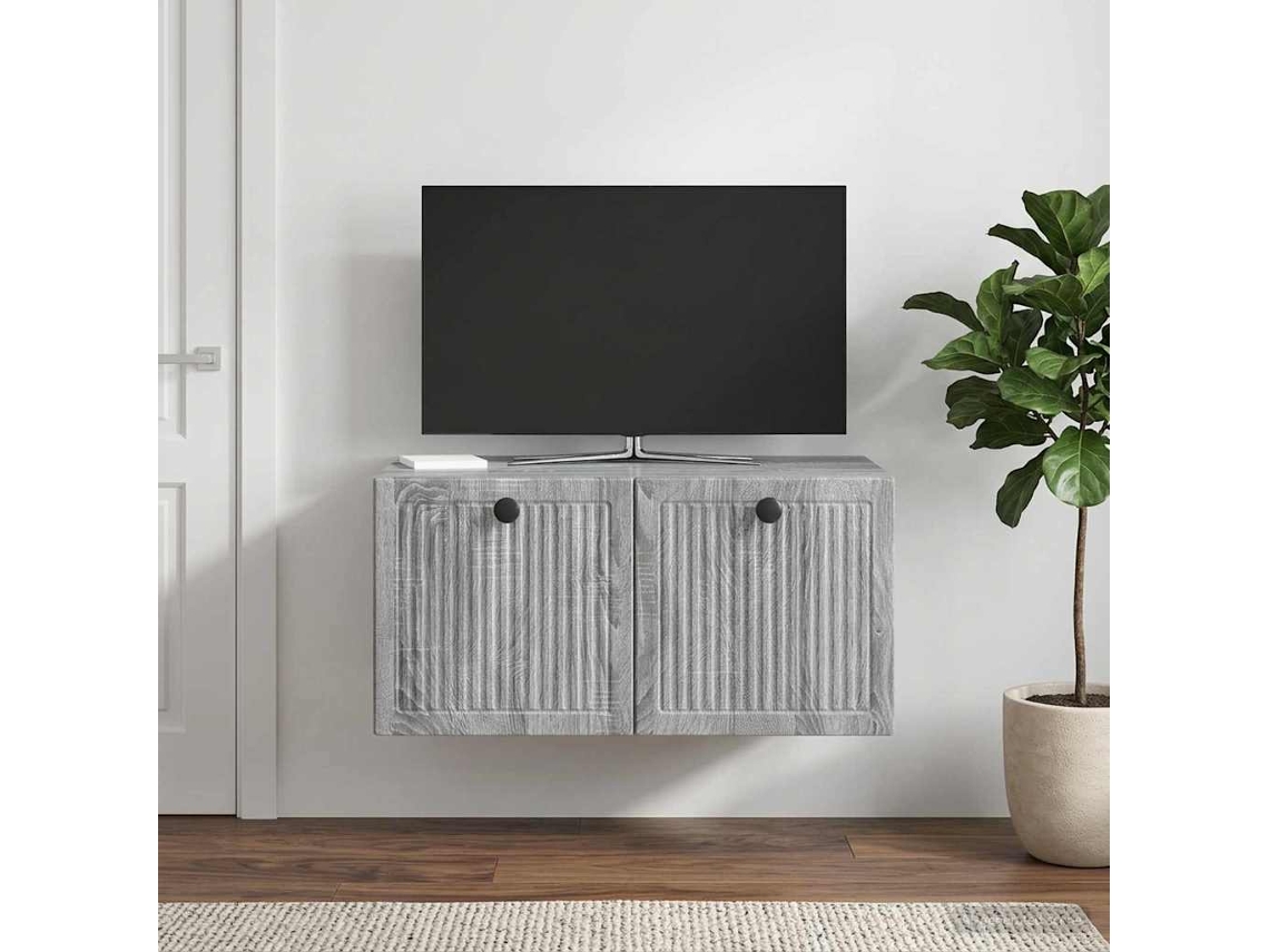 Vidaxl Gabinete De Tv De Parede Sonoma Cinzento 59,5 X 41 X 30 Cm