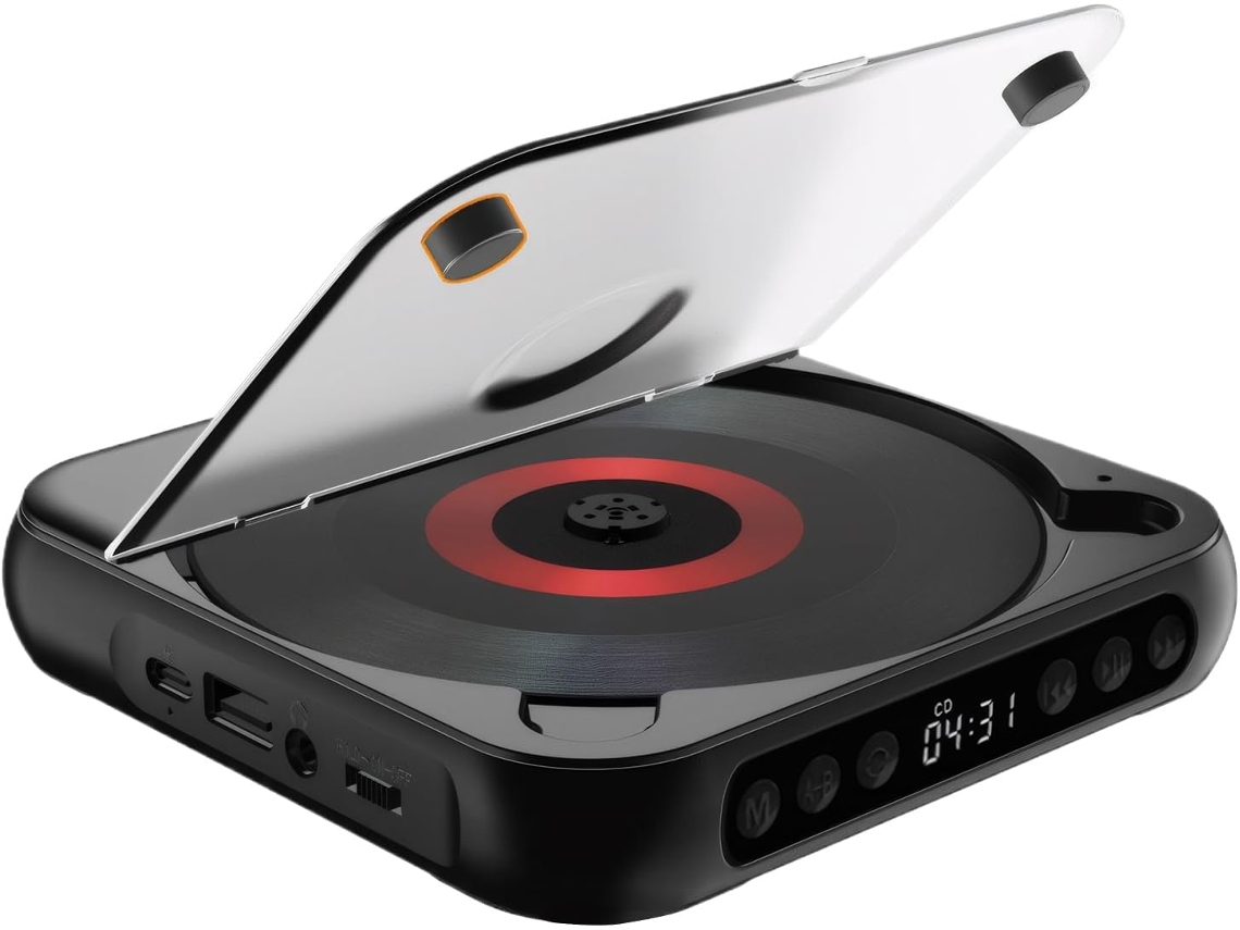 Leitor Cd Leve E Portátil Com Fones De Ouvido Para Amantes Da Música, Cabe Na Sua Bolsa, Fácil De Transportar