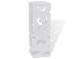 Suporte Guarda-chuvas/de Armazenamento Quadrado Branco Aço 48,5 Cm