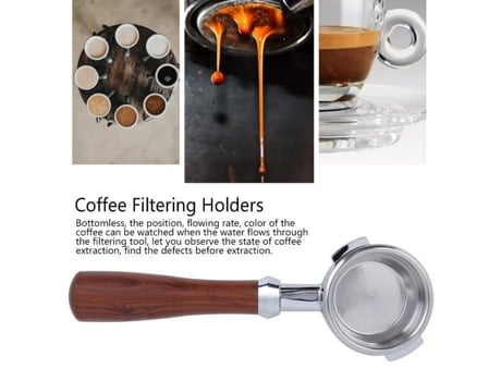 Suporte de filtro de aço inoxidável sem fundo de 58 mm com 2 orelhas adequado para máquinas de café da série NUOVA DILWE