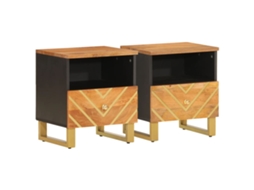 Bedside Cabinet, Bedside Cabinets Vidaxl Marrom Madeira (n/a)