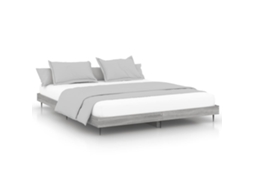 Bed Frame, Bed Frames Vidaxl Cinzeto Madeira Processada (160 X 200 Cm)