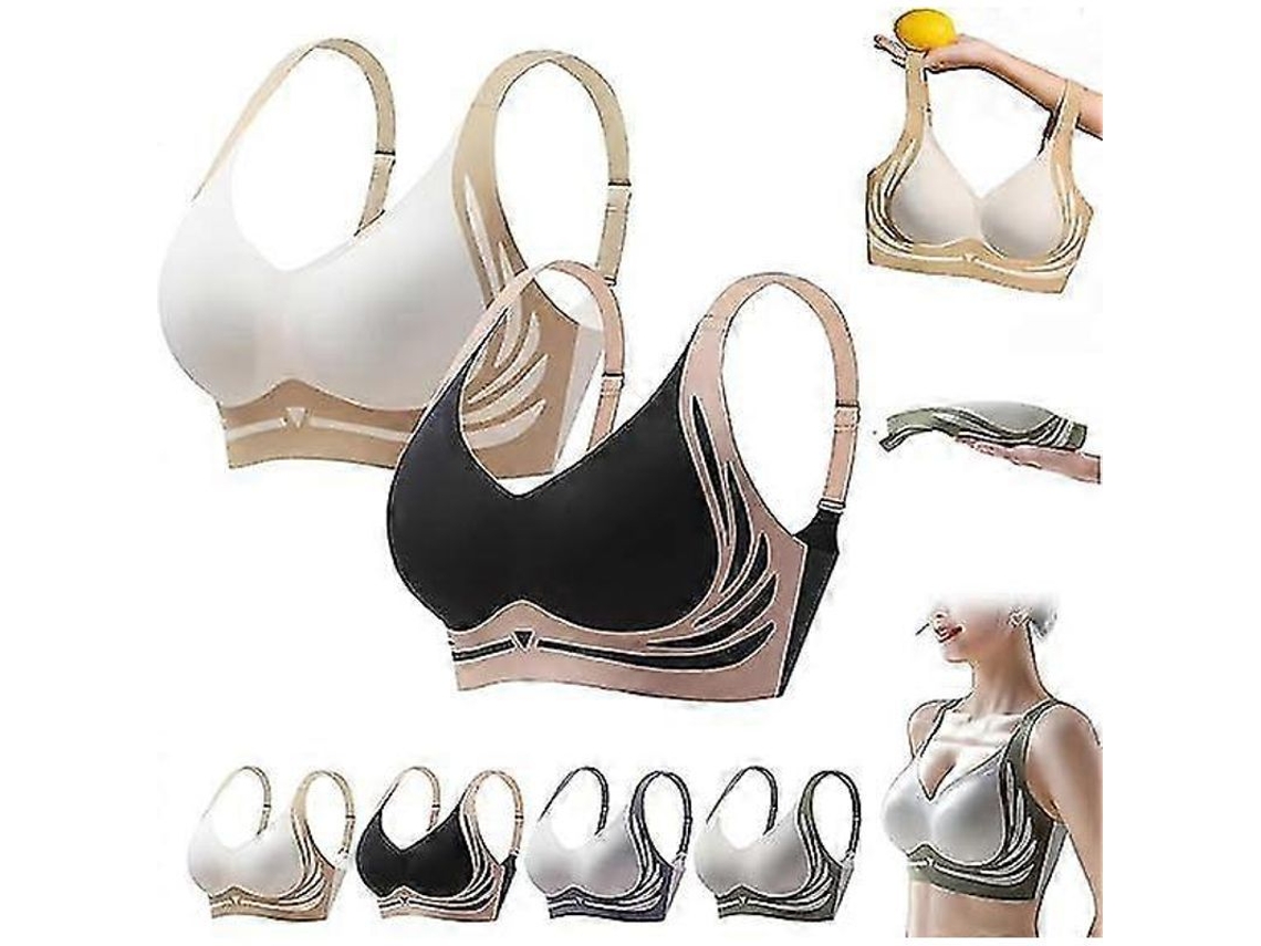Sutiã Super Push up Sem Fio: Conforto Total, Apoio Sexy e Estilo Versátil para o Dia a Dia 2 Peças Branco Preto