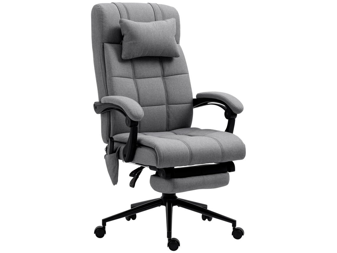 Cadeira Malha ZIWEI STORE cinza 58x61x102cm com giratória altura e cabeça reguláveis