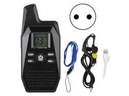 Walkie Talkie Mini Transceptor Com Fone De Ouvido E Ganho De Sinal
