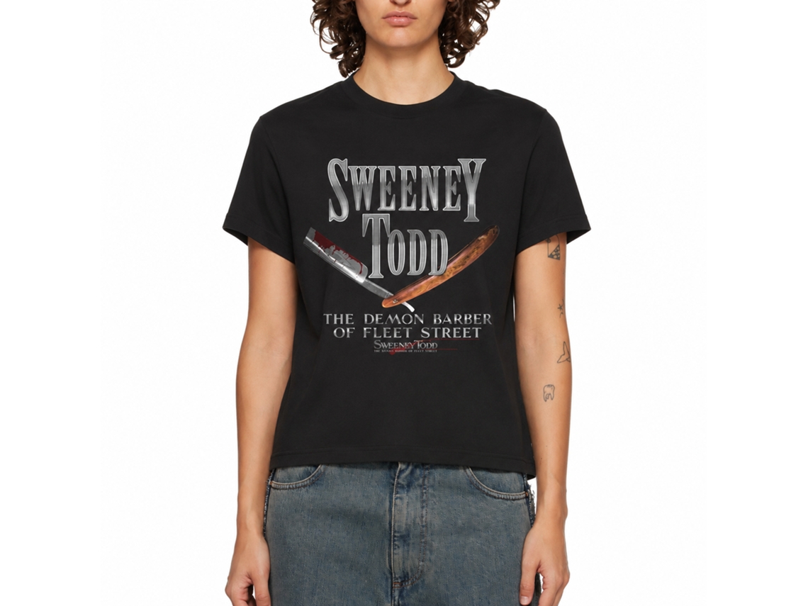 Rockinstone Sweeny Todd Realistic Razor Black Adult T-shirt Size:m