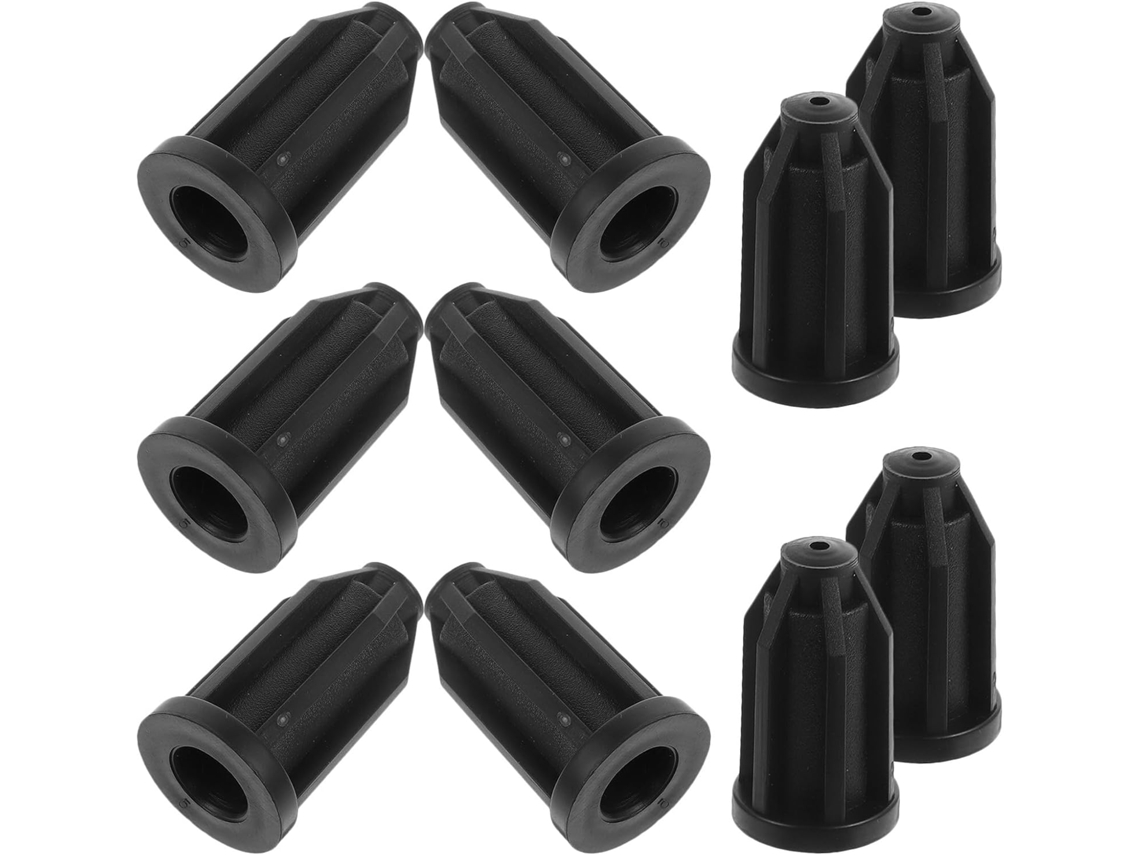 Conjunto De 10 Buchas Giratórias 25mm Para Rodízios, Fácil Instalação, Material Pp Preto E Maior Fricção Para Móveis