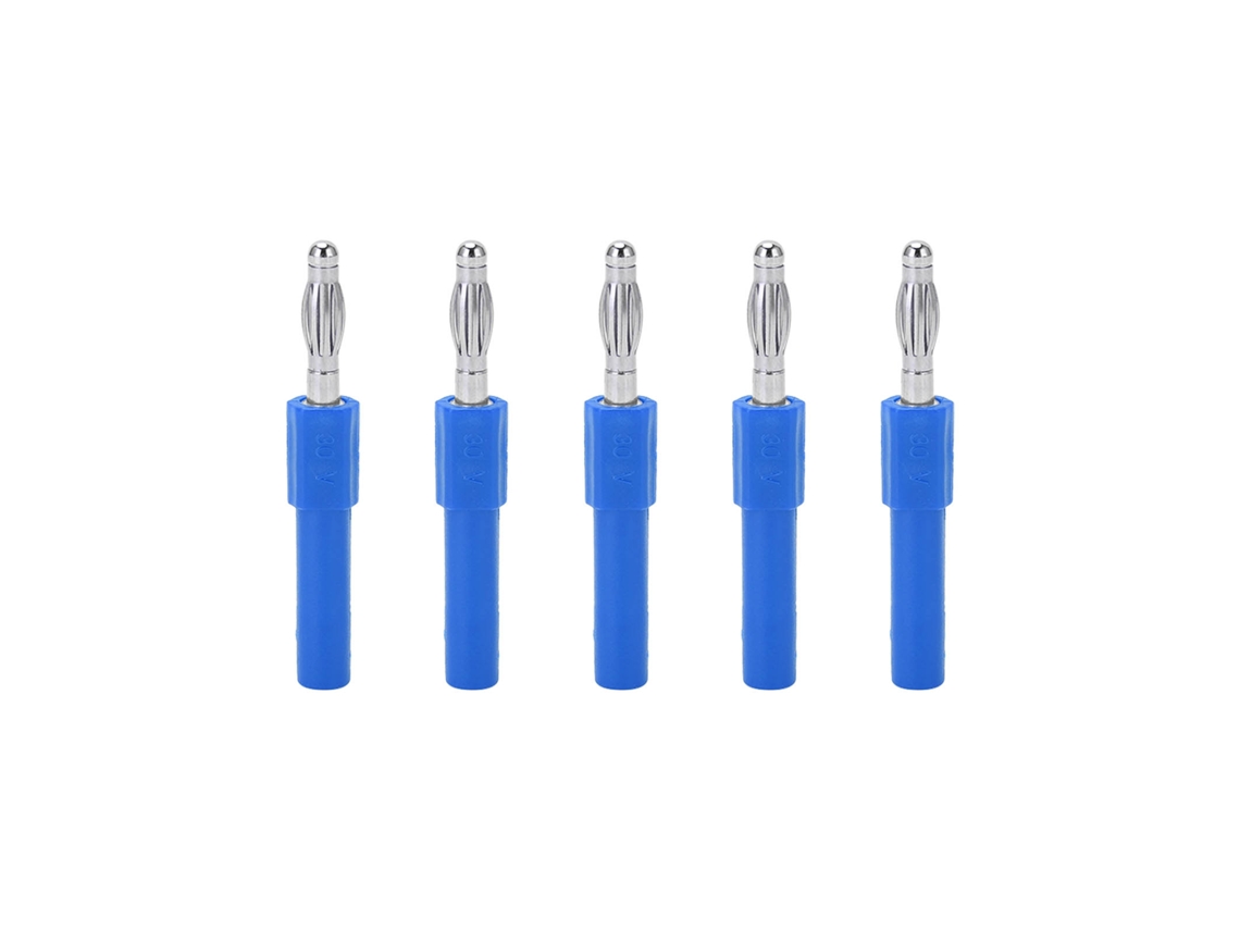 Adaptador de plugue banana 4mm para 2mm, latão, condutividade, 5 cores, YURU