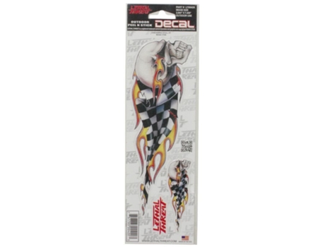 Autocolantes LETHAL THREAT Checkered Skull Lt00420