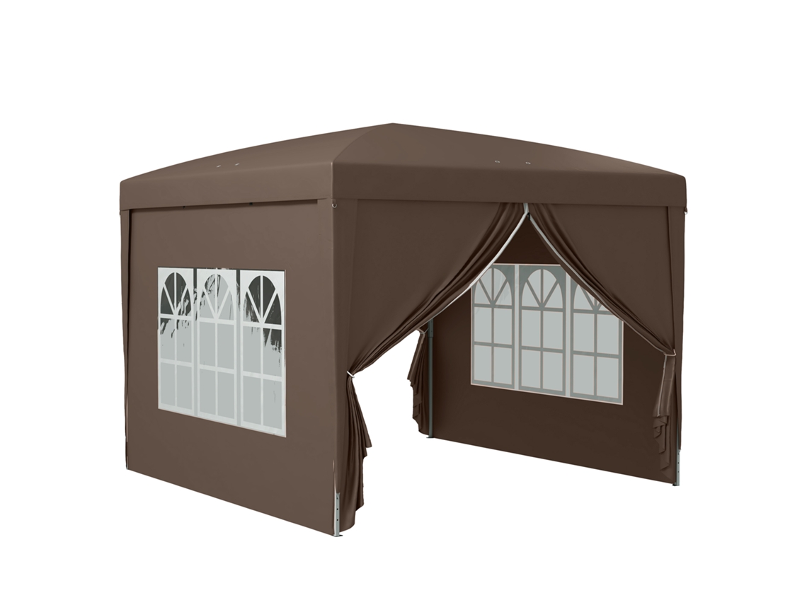Pavilhão 3x3 M Café Bege Uv 50+ 4 Laterais Bolsa VELTRIX
