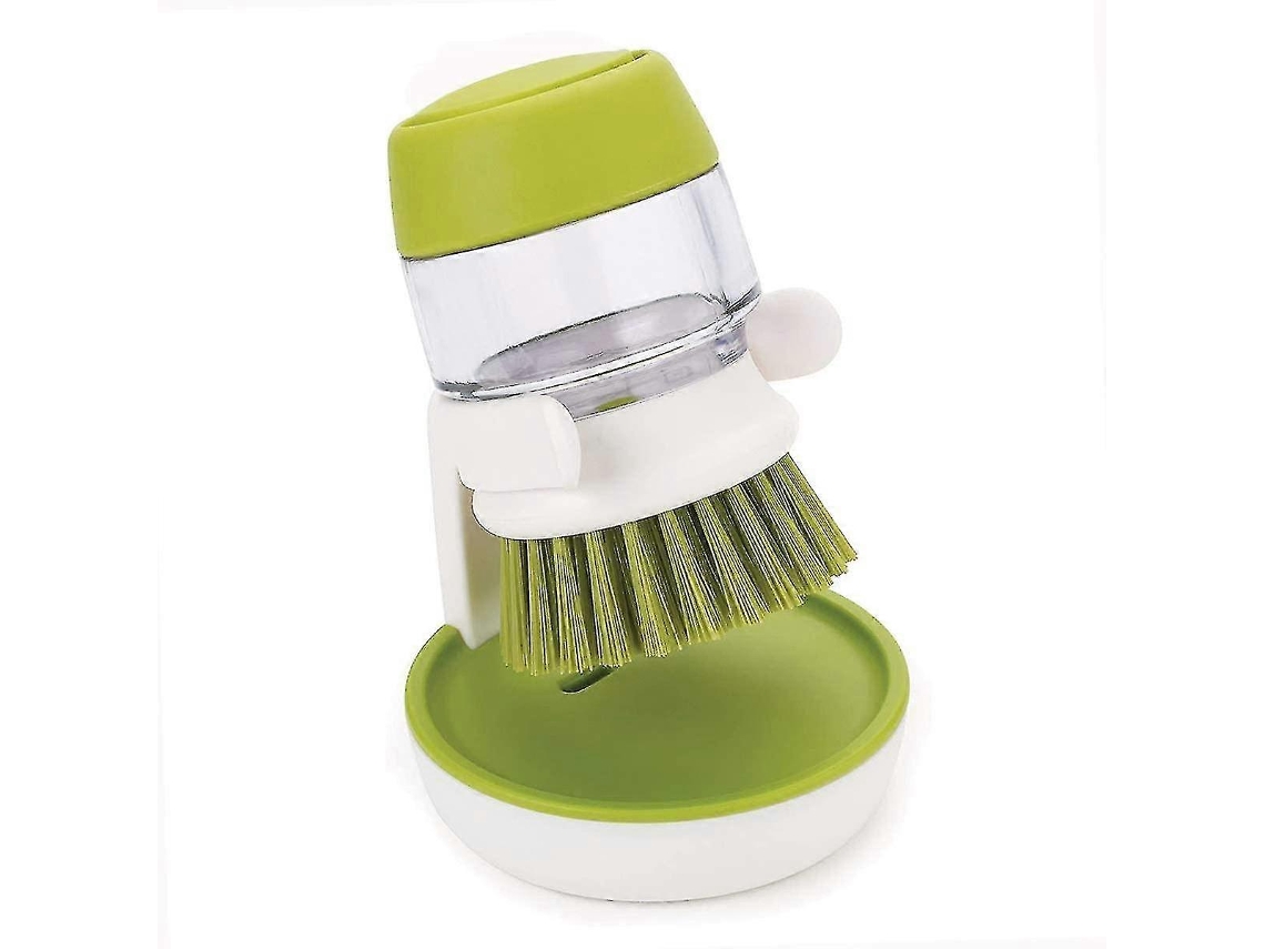 Escova de Lavar Louça AQUAFORGE, com dispensador de sabão, bandeja e suporte, compatível com detergente
