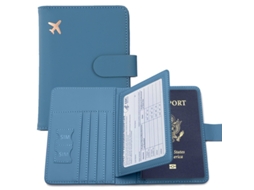 Azul, Porta, Documentos, Porta-passaporte Integrado, Multifuncional