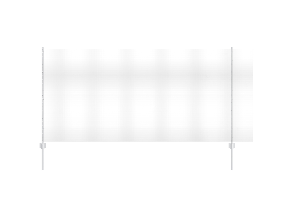 Conjunto 1 Cerca Externa Vidaxl Prateado Aço (25 X 1,2 M)