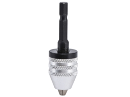 Adaptador De Mandril De Taladro Sin Llave Para Impact Driver 3 Fauces 1/4in Hexagonal 0.3‑6.5mm Plata