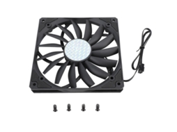 140mm 4 Pinos Pwm Ventoinha De Gabinete Ultra Fina 15mm 1100rpm Ventoinha De Resfriamento Para Pc 12v Preto