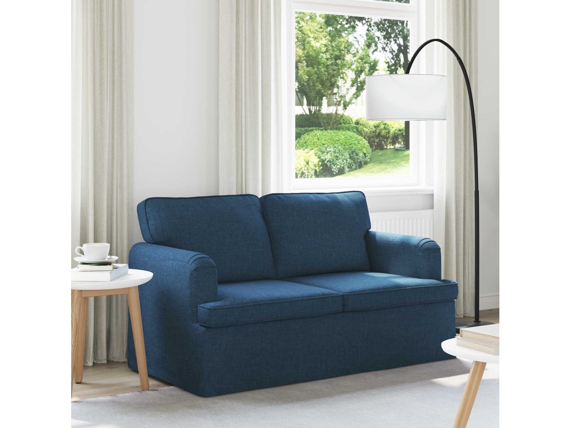 Vidaxl Sofá Azul 144 X 80 X 85 Cm Tecido
