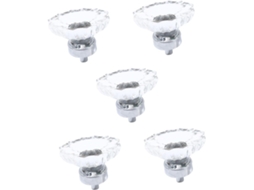 Conjunto De 5 Puxadores Transparentes Para Portas De Armários De Banheiro, Guarda-roupas E Cômodas.