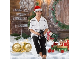 Laxiscreed Fundo De Natal Para Fotografia 1,5m X 2,1m Ideal Para Retratos, Crianças E Decoração Festiva