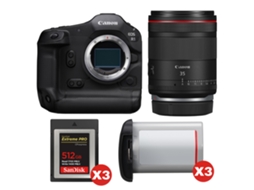 Eos R1 + Rf 35mm F/1.4 L Vcm + 3 Sandisk 512gb Extreme Pro Cfexpress Type B + 3 Canon Lp e19 + Ebook “20 Dicas para Fotos Que Impressionam” CANON