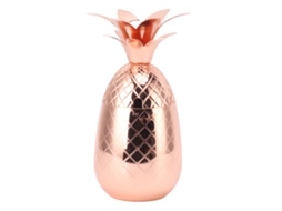 Coqueteleira Forma de Abacaxi Aço Inoxidável 500ml Superfície Polida Ouro Rosa para Bar Casa S/MARCA