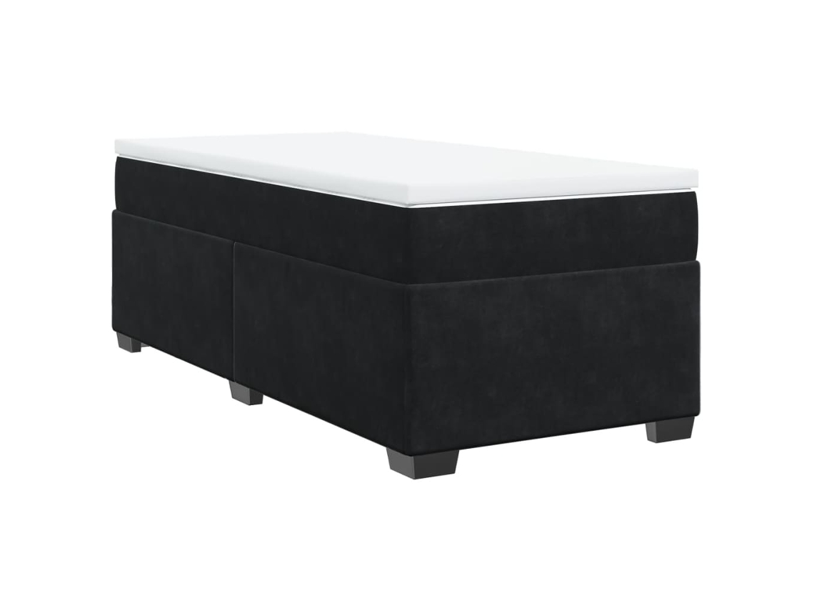 Box Spring Bed, Box Spring Beds Vidaxl Preto Veludo (90 X 190 Cm)