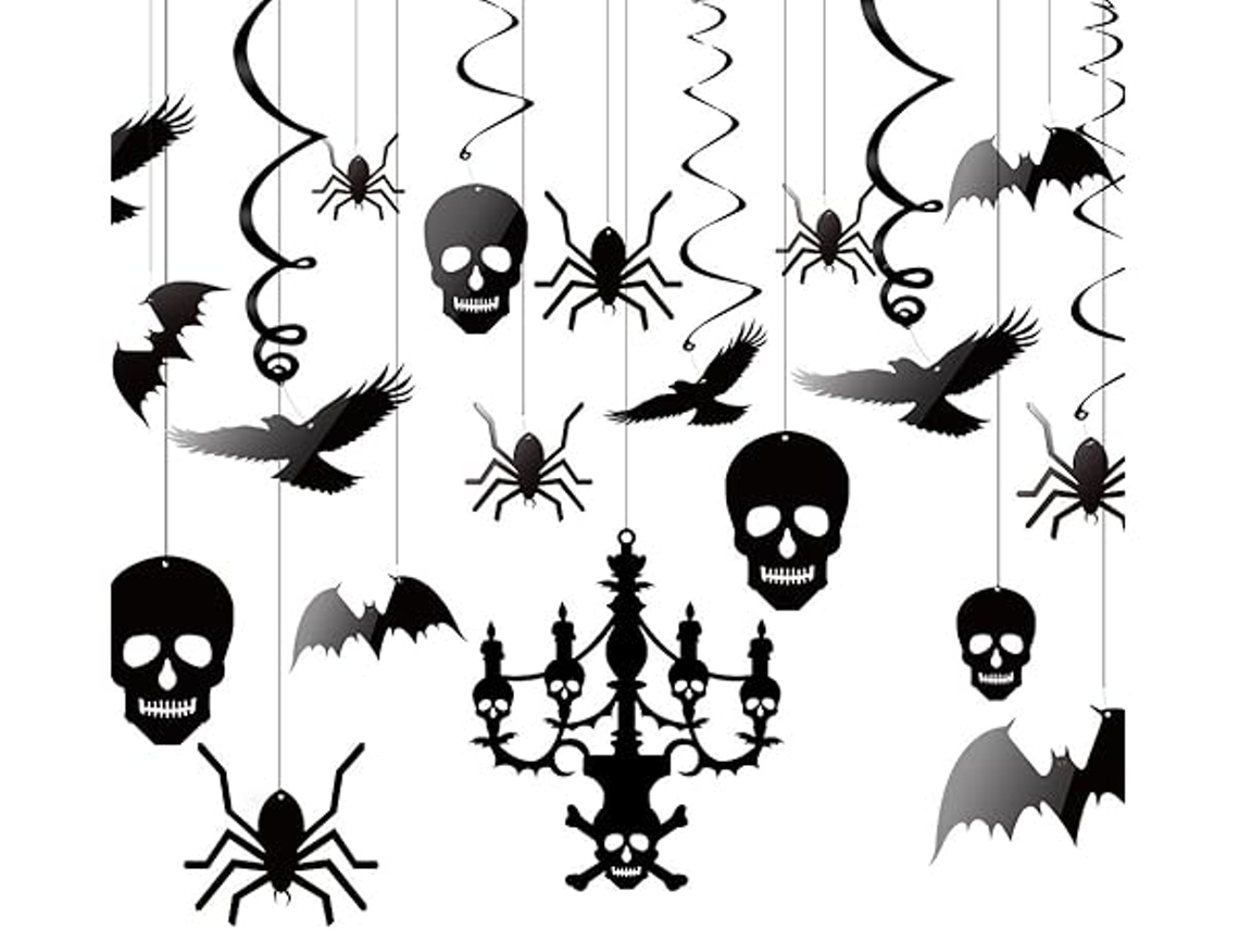 Conjunto De 20 Peças De Decoração Suspensa Para O Dia Das Bruxas, Ideal Para Pendurar Sem Teto E Decorar Casas Assombradas, Ergonômico, U...