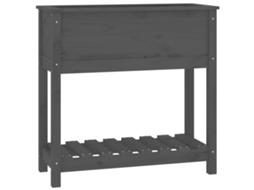 Planter, Planters Vidaxl Cinzeto Madeira De Pinho (82.5 X 34.5 X 81 Cm)