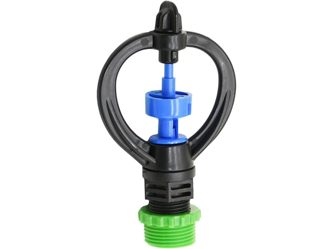 Sistema de Irrigação por Aspersão para Gramado, Aspersor Rotativo Macho 1/2'' e 3/4'' Jardim, Atomizador Rega