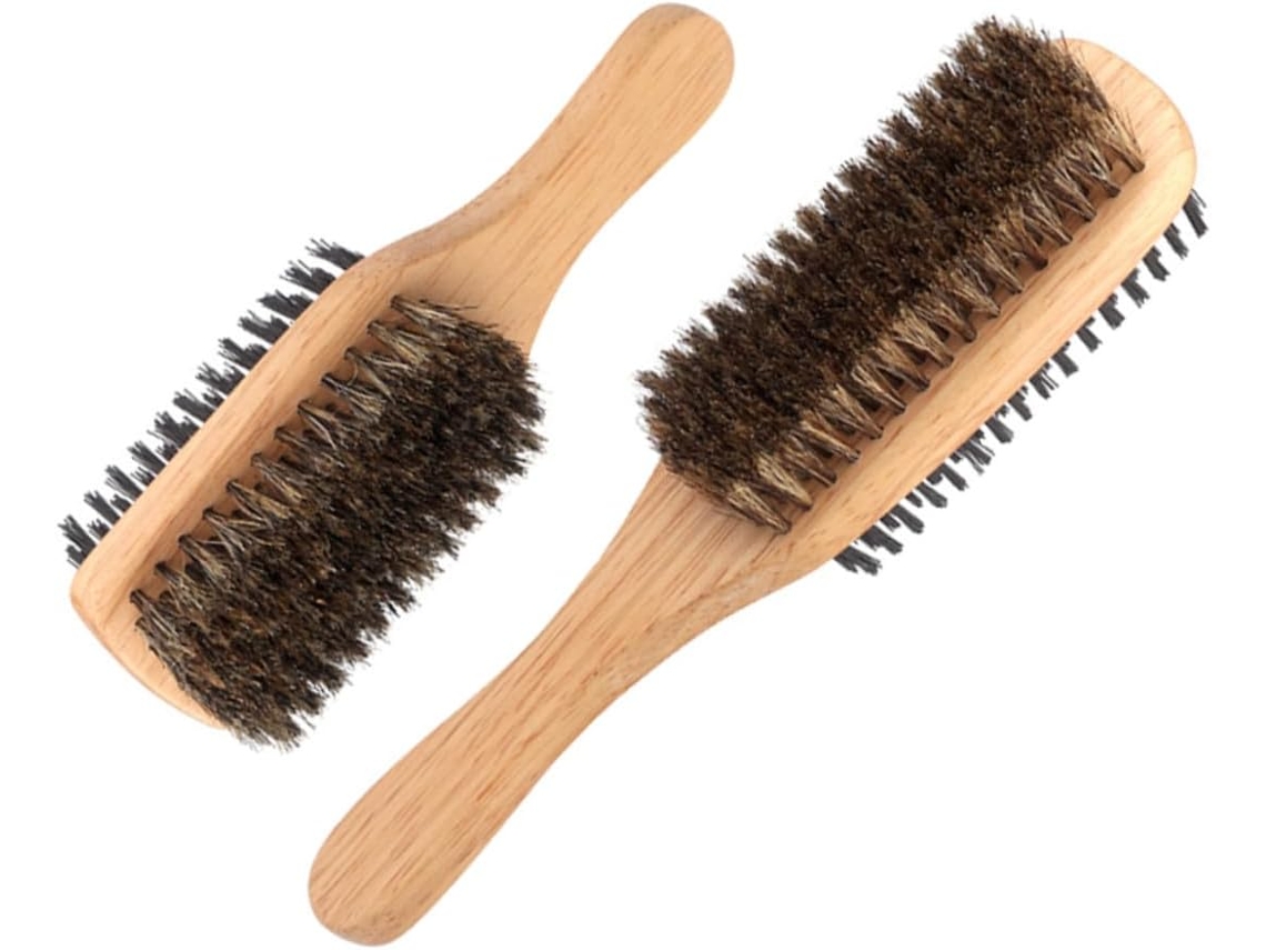 Escova De Cabelo Collbath Dupla Face Com Cerdas Javali Para Homens, Escova Alisadora Resistente À Deformação, Cabo De
