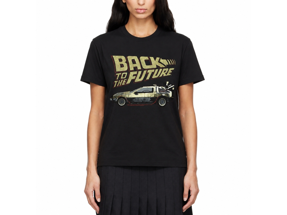 Rockinstone Back To The Future Movie Btf Black Adult T-shirt Size:m