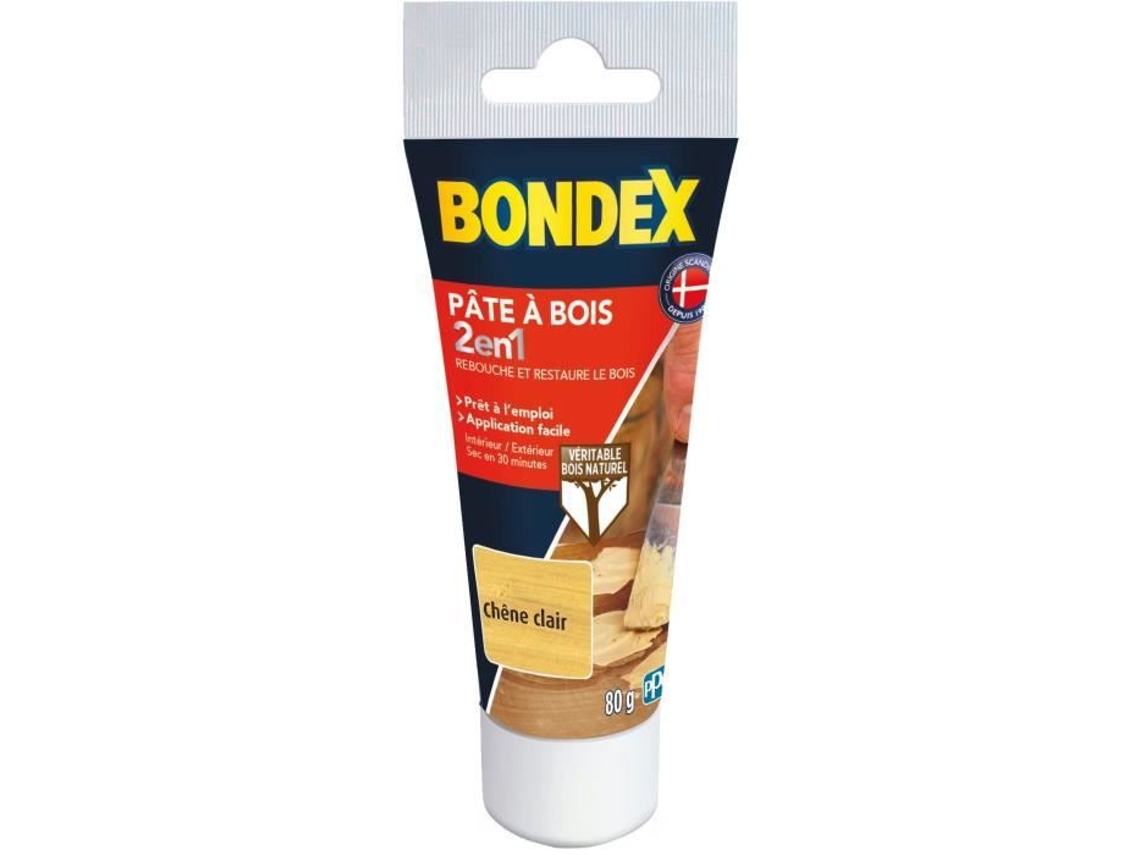 Pasta De Madeira 2 Em 1 Bondex Carvalho Claro 80 Gr