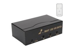Switch Kvm Vga 2 Entradas 1 Saída Com 4 Portas Usb Compartilhar Monitor Teclado Mouse