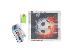 Laxiscreed Diamante Painting Diy Futebol 5d Para Decoração De Quarto Com Efeito Brilhante