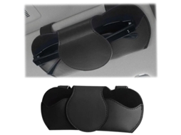 Porta, Óculos para Carro, Couro, Suporte Magnético para Carro, Acessórios Universais para Carros AQUAFORGE (preto)
