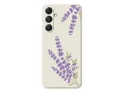Capa Traseira De Tpu Com Estampa De Lavanda E Bordas Retas Para Samsung Galaxy A16 5g 4g, Bege