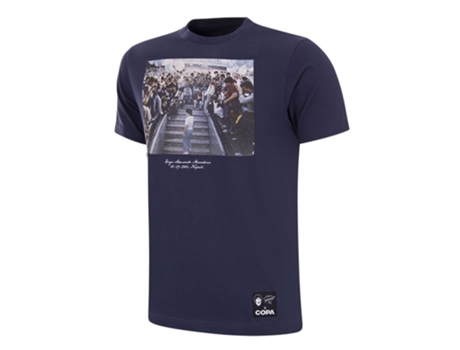 T-shirt para Mulher de Futebol COPA FOOTBALL (M - Algodão - Azul)