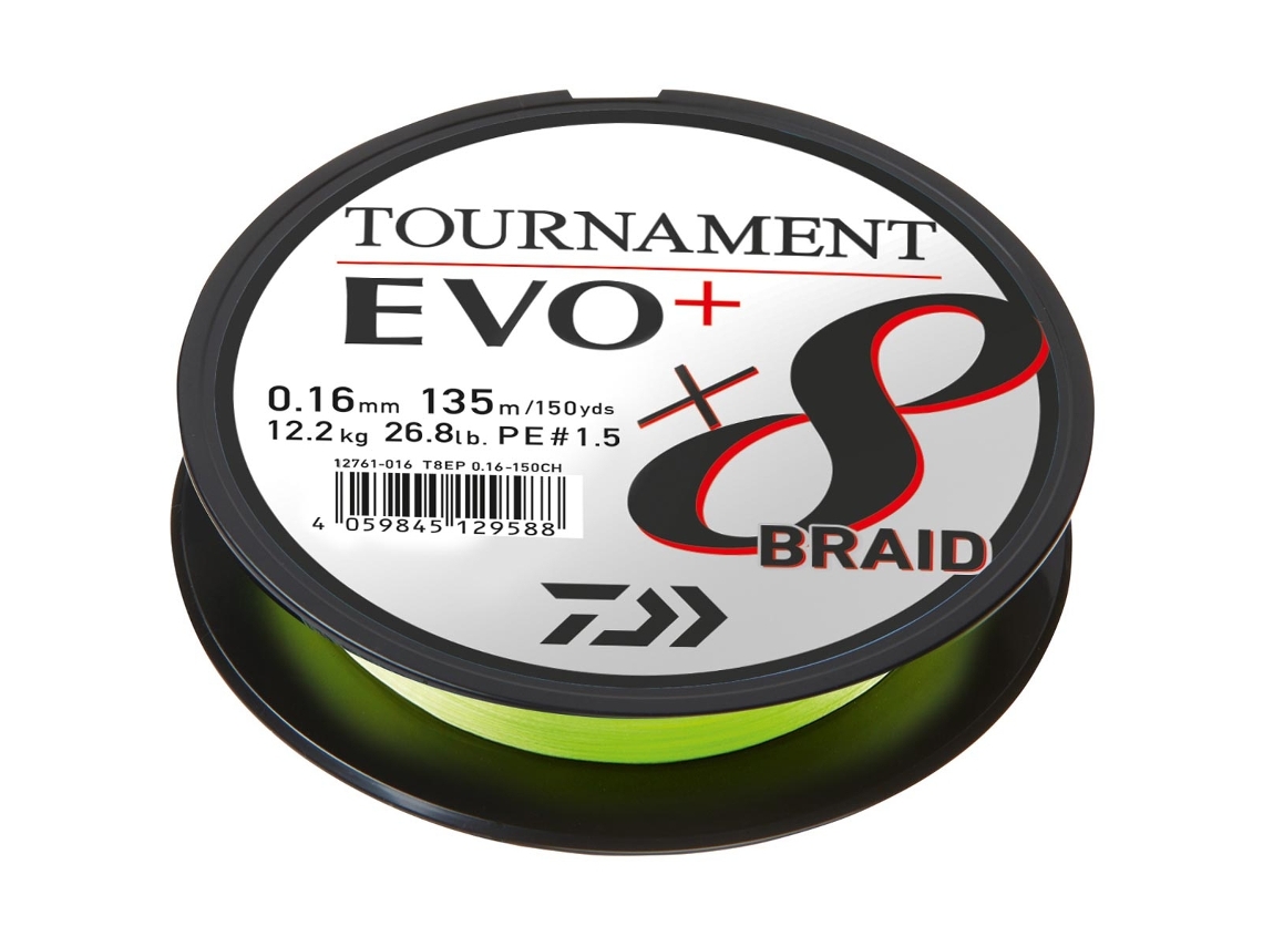 Trança DAIWA Tournament 8 Braid Evo Vert