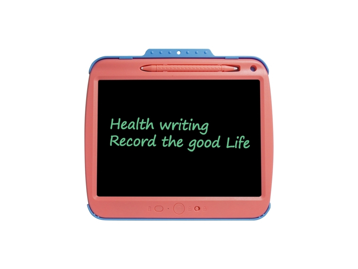 Tablet De Escrita À Mão Lcd Recarregável De 9 Polegadas Com Linhas Monocromáticas (rosa) E Prancheta Eletrônica Transparente.
