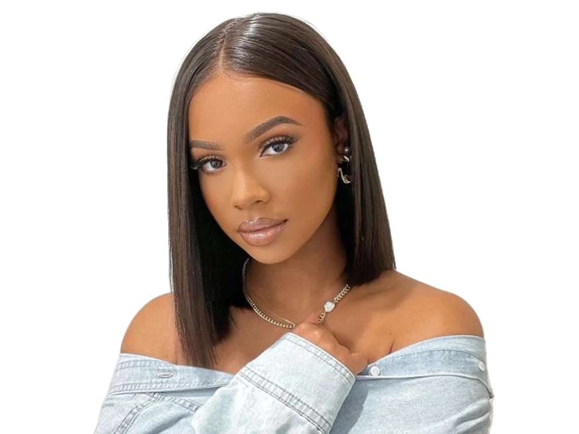 Peruca Bob, Renda Transparente, Cabelo Humano,peruca De Renda 4x4, 16 Polegadas Oem