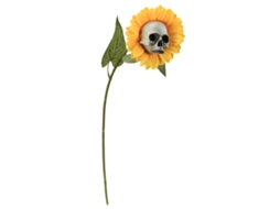Decoração De Flores Artificiais Caveira De Girassol Para Halloween