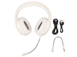 Aetheria fone de Ouvido Gaming Bluetooth Sem Fio com Microfone Removível e Cancelamento de Ruído Bege