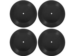 Conjunto 4 Discos Vinil Decorativos Abs Preto Estilo Retrô Pendurar Parede Ideais Decorar Salas Estar Eventos GOKOCO