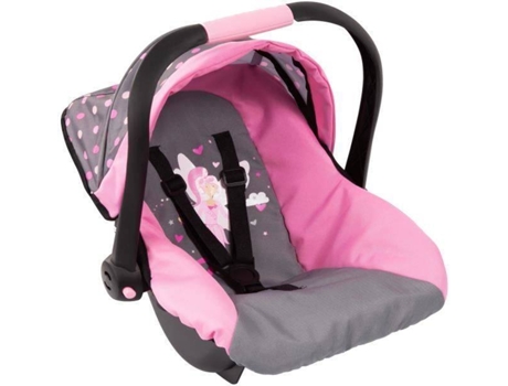 Boneca BAYER Cadeirinha de bebé rosa e cinzento