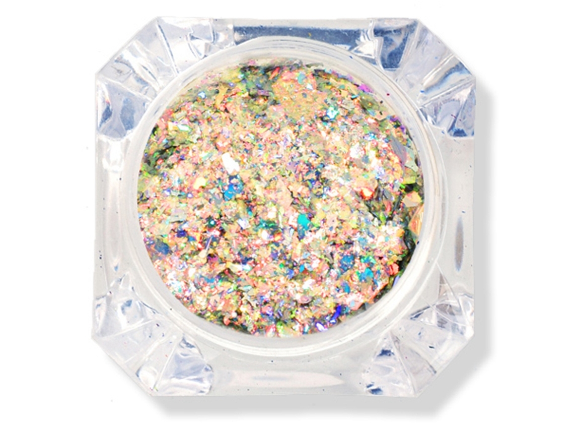 Pó De Efeito De Espelho Com Glitter Para Manicure E Arte De Unhas - Cor Polar Magic 06