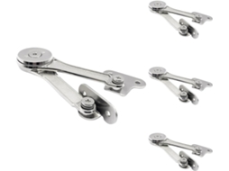 Conjunto De 4 Dobradiças Suporte Para Tampa, Em Liga De Zinco Com Braço Aço Laminado A Frio, Ajustáveis Em Vários