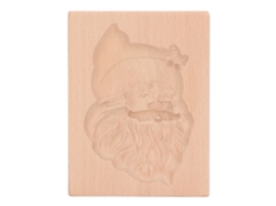Molde De Cookie De Madeira Gravado Forma Papai Noel