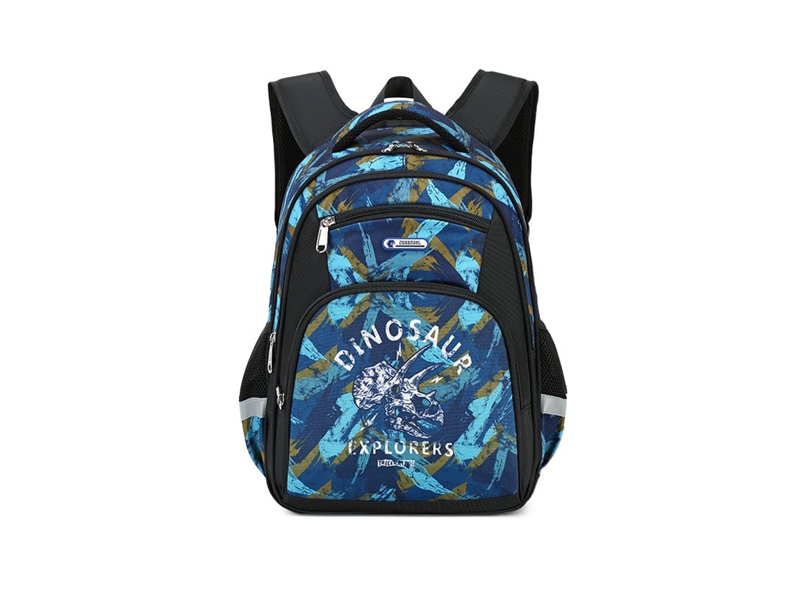 Mochila Escolar Infantil Leve para o 3 Ao 6 Ano, Estampa de Dinossauro BRILVIBERA
