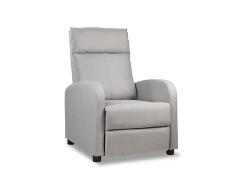 Poltrona Relax Reclinável NALUI Verona Tela Cinzento Claro (63 x 96.5 x 79 cm)