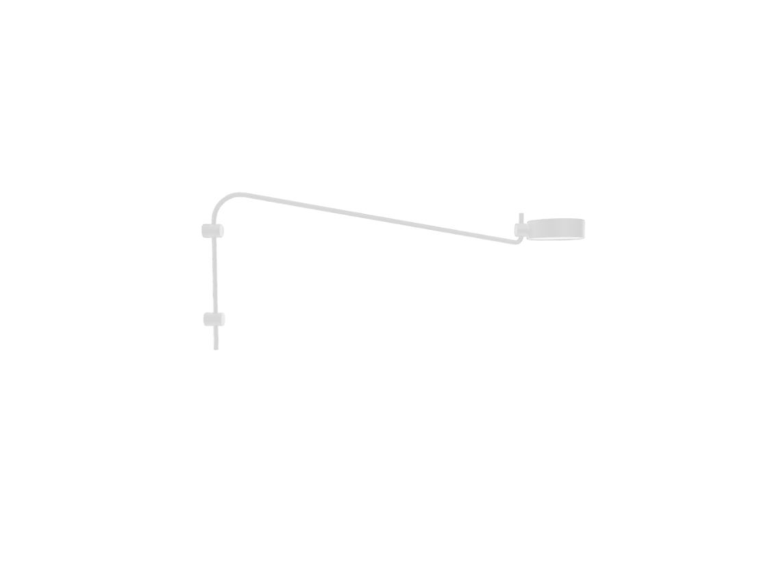 Candeeiro de Parede Led ZAFFERANO Super O com Braço Branco Recarregável e Regulável